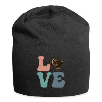 LOVE Turkey Hunter Truthahnjagd - Jersey-Beanie - Schwarz - Vorne