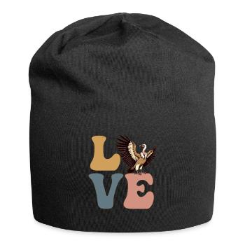 AMOUR Oiseaux vautours - Bonnet en jersey - noir - Devant