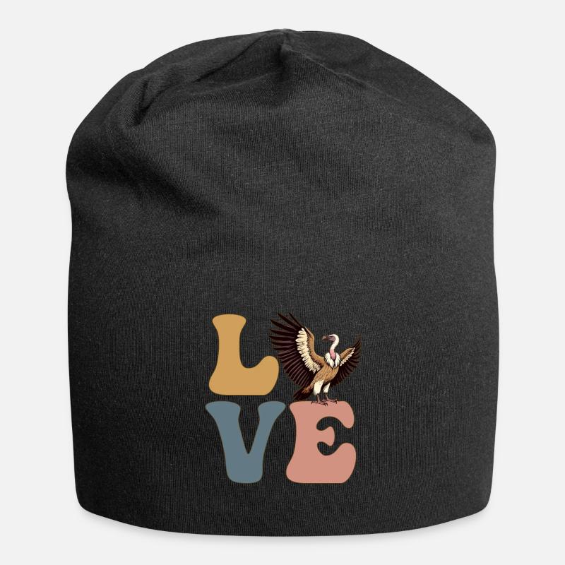LIEBE Geiervogel - Jersey-Beanie - Schwarz