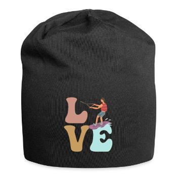 LOVE Wakeboard Wakeboarder Surf - Bonnet en jersey - noir - Devant