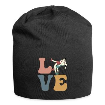 LOVE Wrestling Lutteur - Bonnet en jersey - noir - Devant