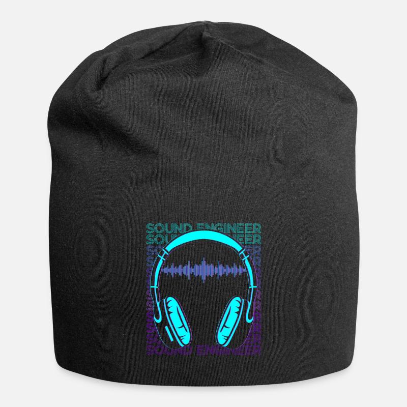 Toningenieur Audio Tontechniker Retro - Jersey-Beanie - Schwarz