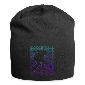 Boccia-Spieler Retro - Jersey-Beanie - Schwarz - Vorne
