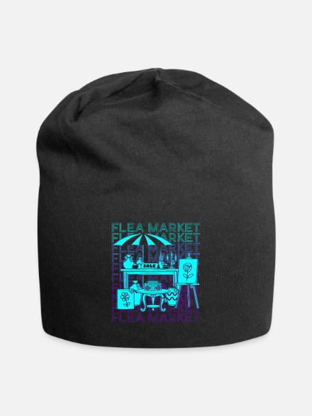 Flohmarkt Garagenverkauf Thrifting Retro - Jersey-Beanie - Schwarz