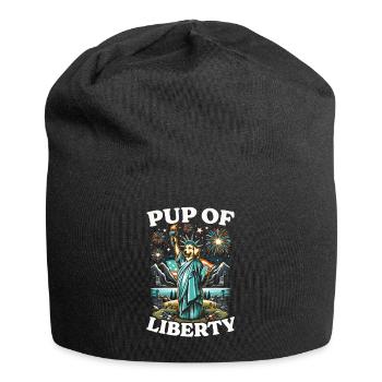 4. Juli Hund Patriotische 4. Juli USA - Jersey-Beanie - Schwarz - Vorne