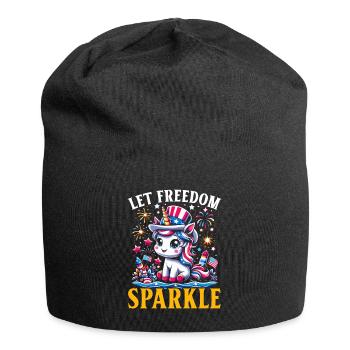 4. Juli Einhorn Patriotisch 4. Juli Usa Stolz - Jersey-Beanie - Schwarz - Vorne