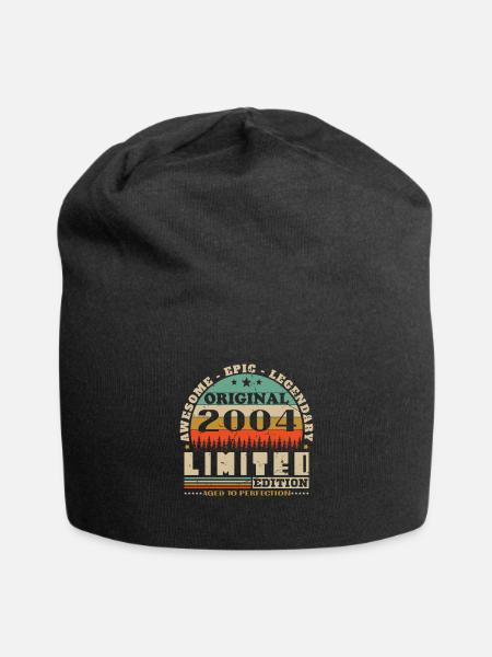 Original Vintage 2004 Retro Jubiläumsgeschenk - Jersey-Beanie - Schwarz