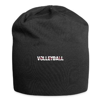 Volleyball Volleyball Player Ekg Heartbeat - Jersey Beanie - black - Front