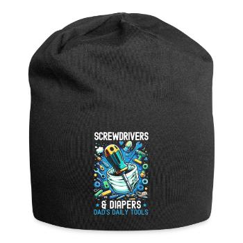Father's Day, Mechanic, Fatherhood, Best Dad - Jersey Beanie - black - Front