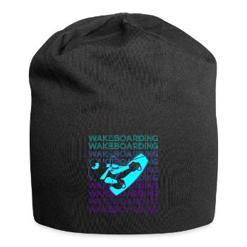 Wakeboarding Wakeboard Wakeboarder Retro - Jersey Beanie - black - Front