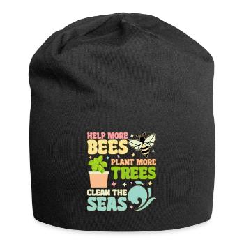 Plus d’abeilles aident à planter plus d’arbres Apiculteur I - Bonnet en jersey - noir - Devant