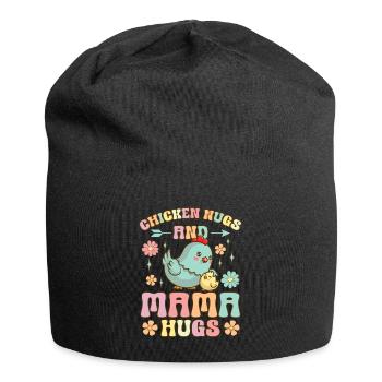 Chicken Nugs Mama Hugs Groovy Chicken Nuggets Chic - Jersey Beanie - black - Front