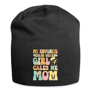 Ma gardienne de couleur préférée m’appelle Mama Groov - Bonnet en jersey - noir - Devant