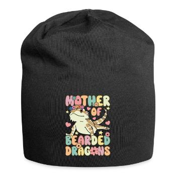 Mutter von Bartagamen Groovy Lizard Lover - Jersey-Beanie - Schwarz - Vorne