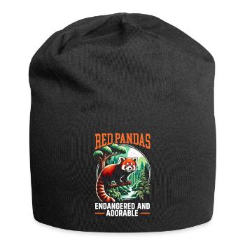 Endangered Species Animal Lovers Red Panda - Jersey Beanie - black - Front