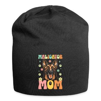 Maligator Mama Groovy Belgian Malinois Mama - Jersey-Beanie - Schwarz - Vorne