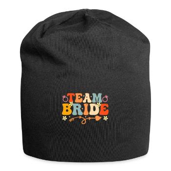 Team Bride Groovy Bridal Douche Poule - Bonnet en jersey - noir - Devant