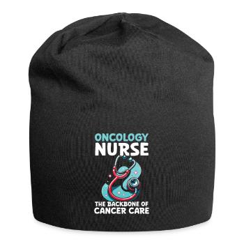 Oncology Nurse, Trained - Jersey Beanie - black - Front