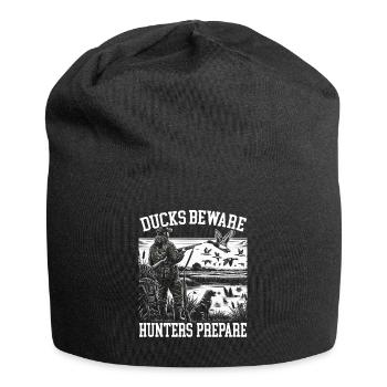 Duck Hunter, Duckaholic, Waterfowl, Duck Hunting - Jersey Beanie - black - Front