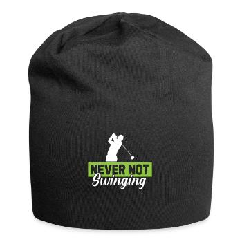 Golf Golfer Golfen - Jersey-Beanie - Schwarz - Vorne
