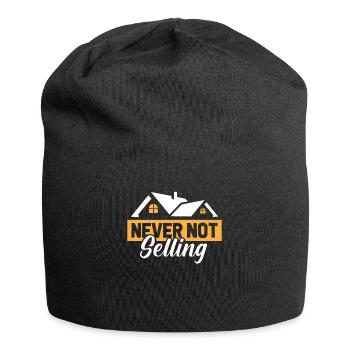 Immobilienmakler - Jersey-Beanie - Schwarz - Vorne