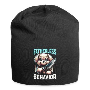 Funny dog humor sarcasm dog lover - Jersey Beanie - black - Front