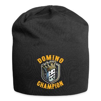 Domino-spieler-brettspiel Ich Liebe Domino-spiel - Jersey-Beanie - Schwarz - Vorne