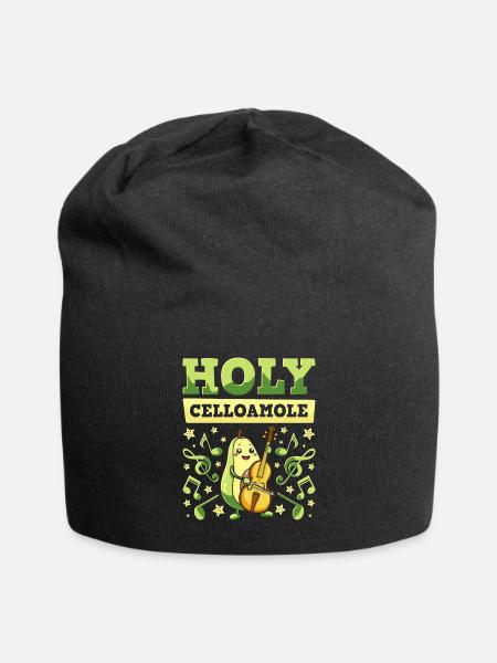 Cello Cellist Avocado Holy Celloamole - Jersey-Beanie - Schwarz