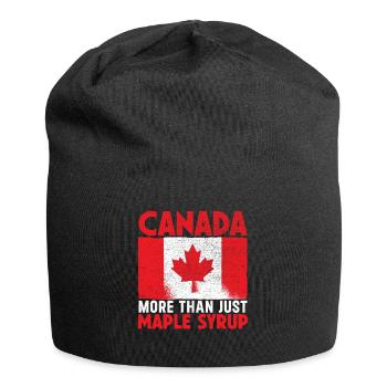 Fête du Canada Pays Nationalité Feuille d’érable Canadien - Bonnet en jersey - noir - Devant
