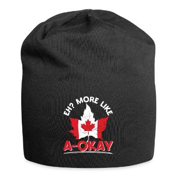 Canada tag pays nationalité Maple Leaf Canadien - Bonnet en jersey - noir - Devant