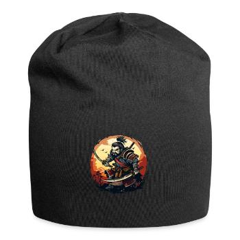 Lustiger und cooler japanischer Samurai - Jersey-Beanie - Schwarz - Vorne