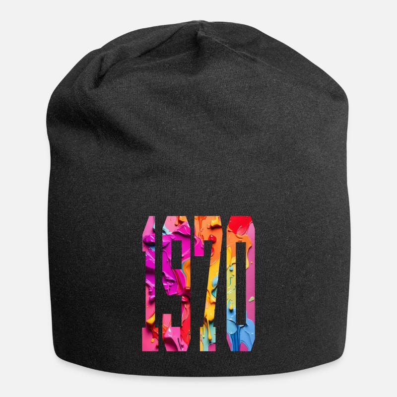 BUNT 56. GEBURTSTAG 1970 - Jersey-Beanie - Schwarz