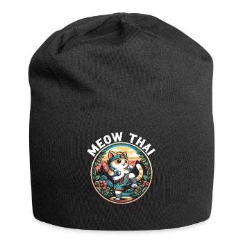 Muay Thai Kämpfer Kickboxen Kickboxer Thailand - Jersey-Beanie - Schwarz - Vorne