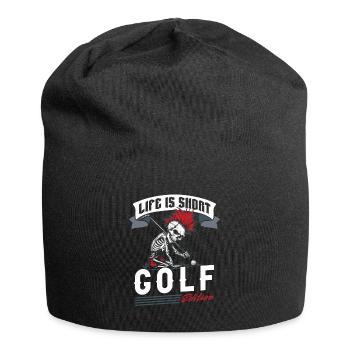 Golf Golfer Golfen - Jersey-Beanie - Schwarz - Vorne