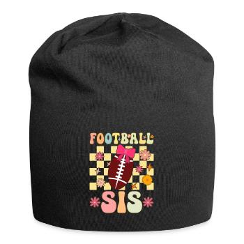 Soccer Sister Groovy Soccer Player Sister - Jersey Beanie - black - Front
