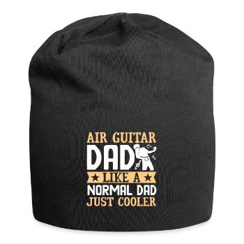 Air Guitar Dad Like A Normal Dad Funny Lu - Jersey Beanie - black - Front