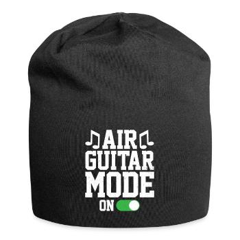 Air Guitar Mode on Funny Air Guitarist - Jersey Beanie - black - Front