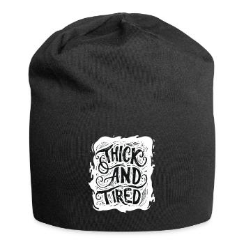 Gros et fatigué - Bonnet en jersey - noir - Devant