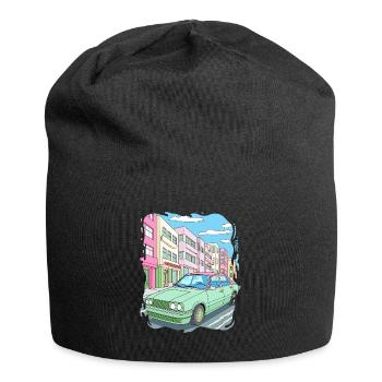 Candy Colored Road Cruiser Car - Jersey Beanie - black - Front