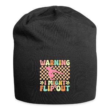 Groovy Turner Gymnastik Akrobat Warnung ich könnte - Jersey-Beanie - Schwarz - Vorne