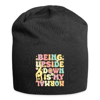 Groovy Gymnast Gymnastik Akrobat Upside Down Is My - Jersey-Beanie - Schwarz - Vorne