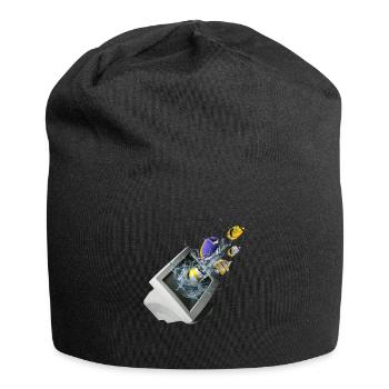 Frutiger Aero Aesthetic Tech Computer Aquarium - Jersey-Beanie - Schwarz - Vorne