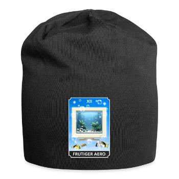 Frutiger Aero Aesthetic Tech Computer Aquarium - Jersey-Beanie - Schwarz - Vorne
