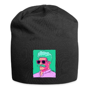 Der coole Sommerpapa ist der beste Papa - Jersey-Beanie - Schwarz - Vorne