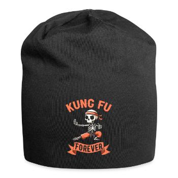 Kung Fu Skelett - Jersey-Beanie - Schwarz - Vorne