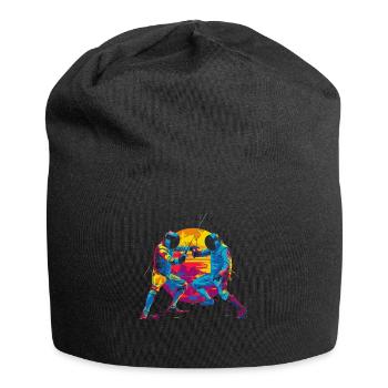 Fencing Fencer Pop Art - Jersey Beanie - black - Front