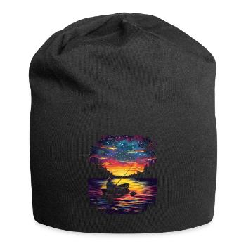 Fishing Fisherman Fisherman Pop Art - Jersey Beanie - black - Front