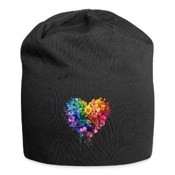Florist Flower Heart Gardener Pop Art - Jersey Beanie - black - Front