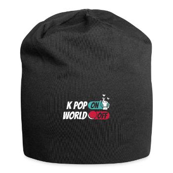 K Pop Kpop Korean Pop Kpop On World Off - Jersey Beanie - black - Front