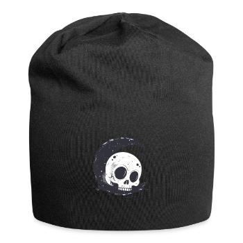 Sleeping skull skull on the moon - Jersey Beanie - black - Front